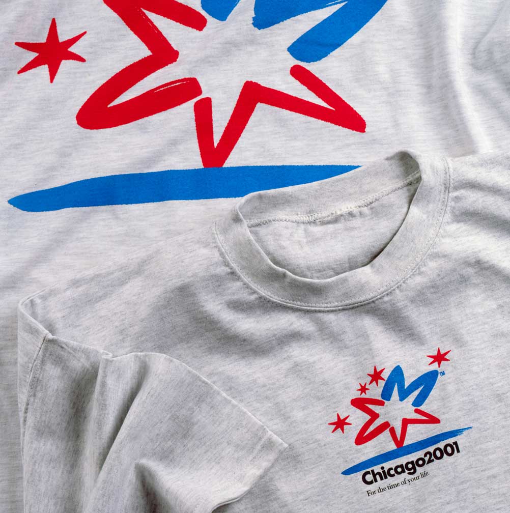 chicago_millennium_celebration_t-shirts.jpg Art Direction by: Bart Crosby, Crosby Associates